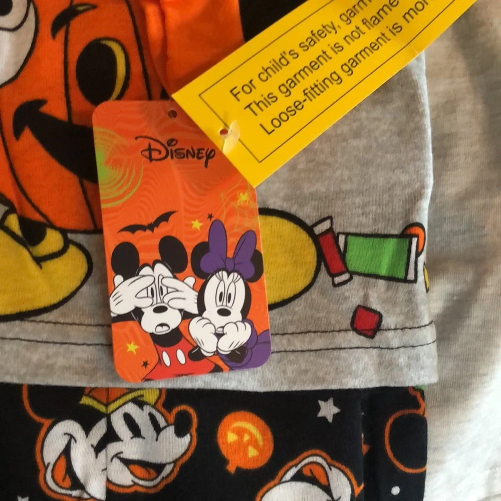 Disney Mickey Mouse Halloween pumpkin 2 piece pajama set